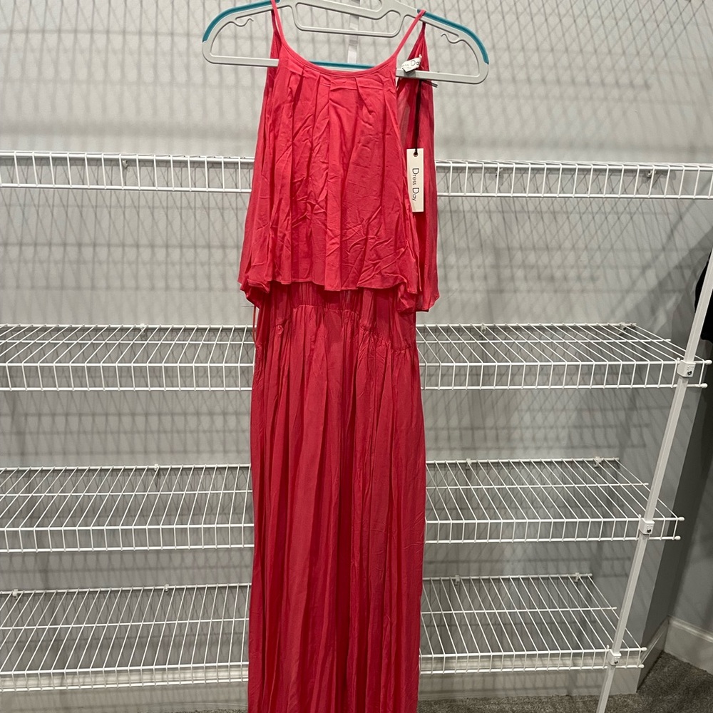 Coral maxi dress